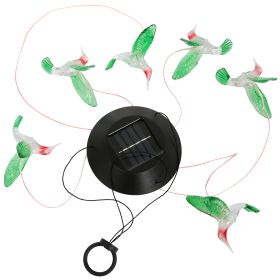 1Pc LED Solar Hummingbird Wind Chime Solar String Lights 6 LEDs Color-Changing IP65 Waterproof Decorative Lamp Lighting For Home Garden Fence Par