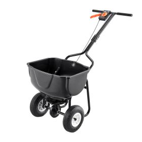 Walk-Behind Push Broadcast Spreader 60LBS 0-9.8ft Spreading Width for Fertilizer
