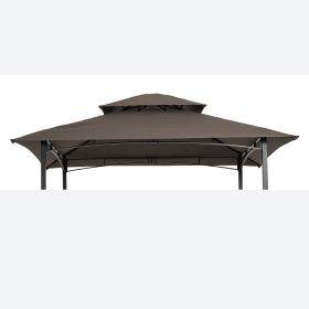 Canopy ONLY!!!--8x5Ft Grill Gazebo Replacement Canopy; Double Tiered BBQ Tent Roof Top Cover