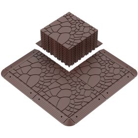 11.81"x11.81"x0.79"Grey & Brown Colors - Stylish Interlocking Flooring