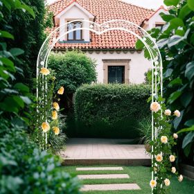 Metal Garden Arch Assemble Freely with 8 Styles Garden Arbor Trellis Climbing Plants Support Rose Arch